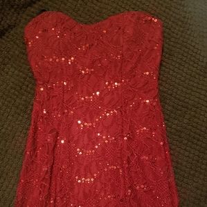 Red Sequins Dress mini
